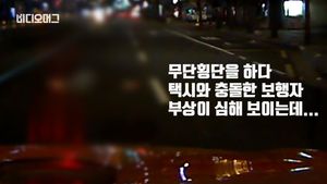 [비디오머그] 보행자 치고 달아난 택시&hellip;같은 택시기사에게 '덜미'