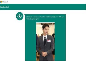 MS '사진설명 달아주는' AI로봇 공개&hellip;송중기 알아보기도