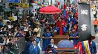 섬네일이미지  1:7일 부산 중구 광복로에서 열린 조선통신사 축제에서 정사와 부사 행렬이 재현되고 있다. 조선통신사 축제는 1607년부터 1811년까지 200년에 걸쳐 한일 양국의 평화적 외교와 문화 교류의 상징인 조선통신사를 재현해 2002년부터 열리고 있다.