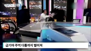[비디오머그] TV 출연 정치인들 '흥분'&hellip;순식간에 주먹 다툼