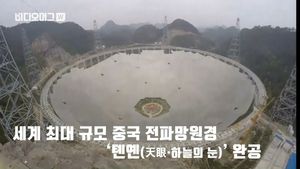 [비디오머그] 中 50층 건물 높이 세계 최대 전파망원경 ‘톈옌’&hellip; 9월 가동 예정
