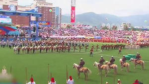 몽골 최대 축제 '나담' 개막&hellip;하늘서 보니 장관