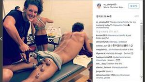러시아 TV "펠프스의 '부항', 금지약물과 비슷한 효과"