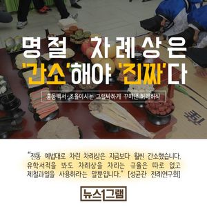 [뉴스1그램] 명절 차례상 '간소'해야 '진짜'다