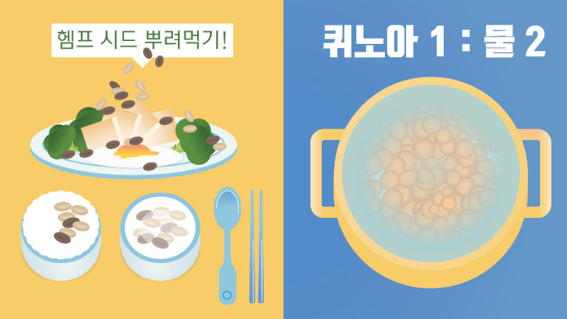 톡톡 터지는 식감 때문에 익혀서 샐러드에 넣어 먹거나 처음부터 밥을 지을 때 함께 짓기도 합니다.