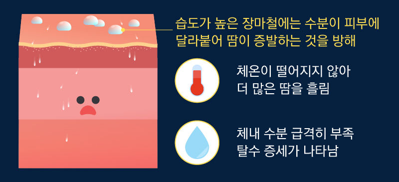 체온 조절 방해하는 습기…심하면 탈수까지?