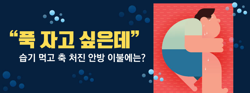 ▶"푹 자고 싶은데" 습기 먹고 축 처진 안방 이불에는?