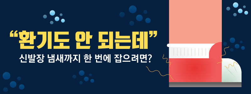 ▶ "환기도 안 되는데 " 신발장 냄새까지 한 번에 잡으려면?