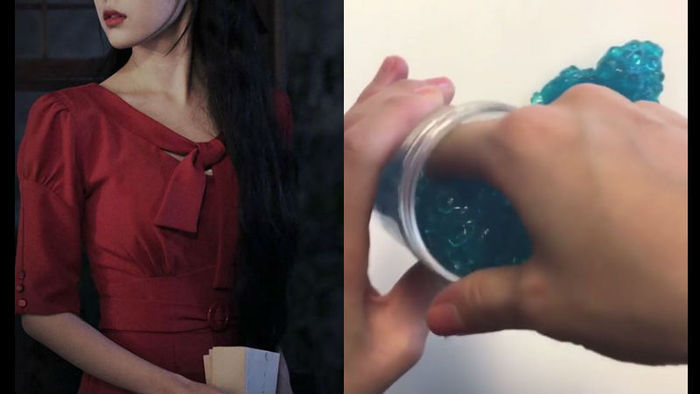 [SBS Star] IU Plays with Blue Monsterous Susbstance?