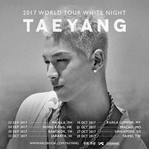 [SBS Star] TAEYANG Adds 8 More Cities to His World Tour
