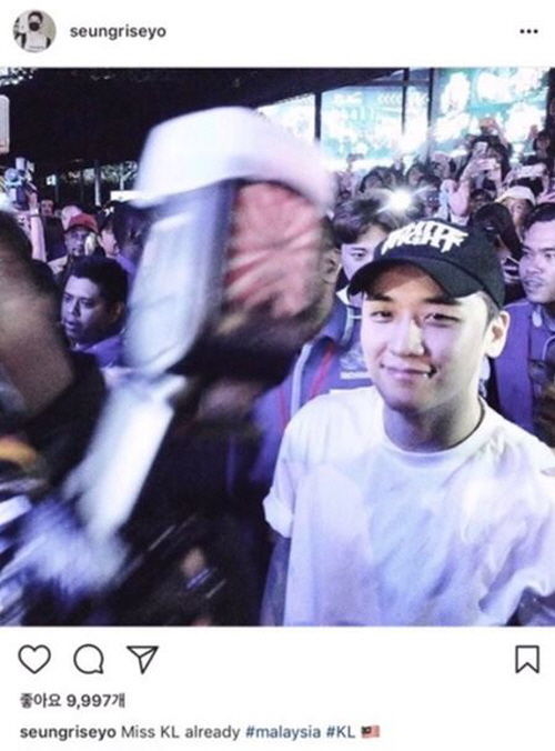 [SBS Star] Seungri Deletes Selfie After Embroiled in Controversy