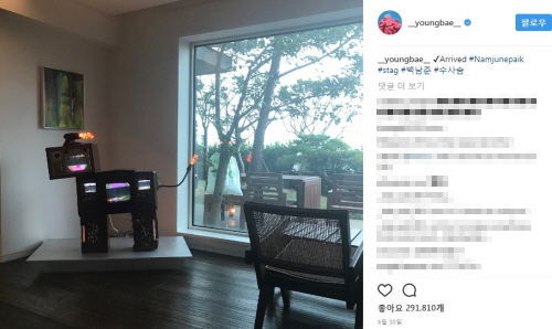 [SBS Star] TAEYANG Owns Paik Nam June's Art Work 'Stag'