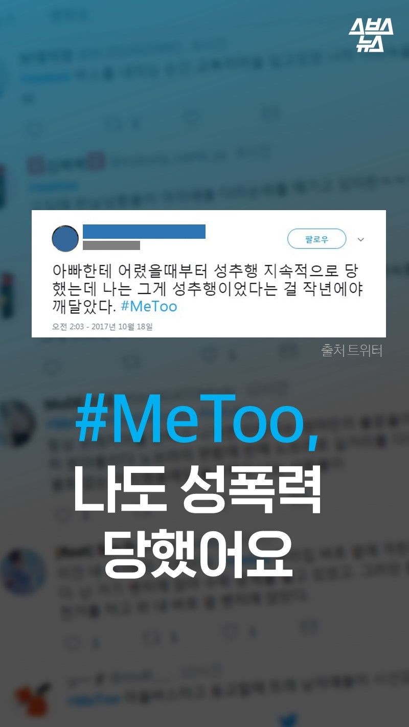 #MeToo,
나도 성폭력
당했어요