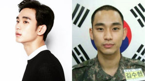 [SBS Star] 'Army Trainee' Kim Soo Hyun's New Imposing Look Revealed
