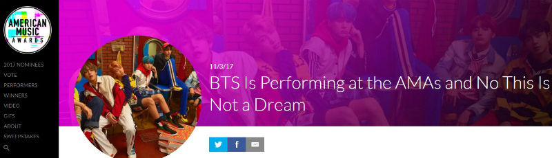[SBS Star] BTS' U.S TV Debut at 2017 American Music Awards!