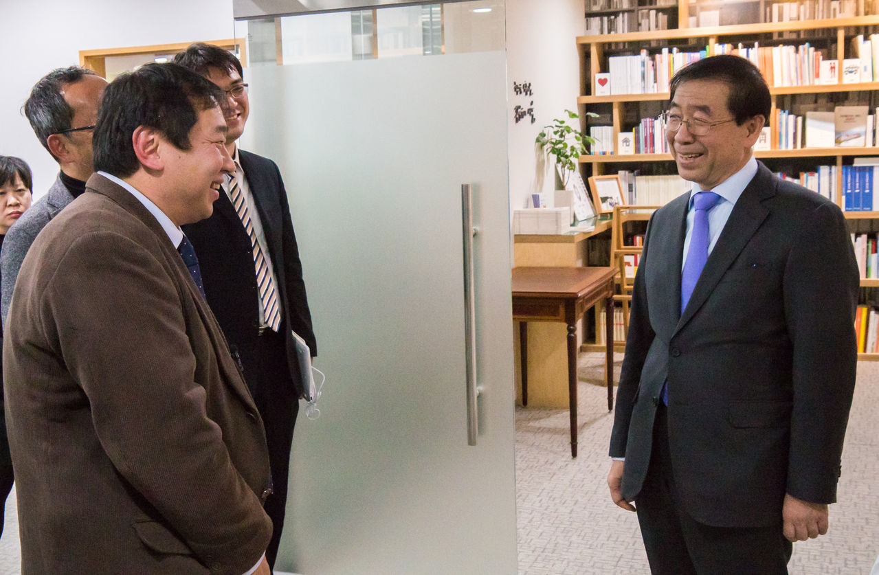 오니시 대표와 박원순 서울시장