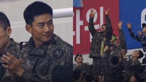 [SBS Star] 2PM's Taecyeon Spotted at a Basketball Match