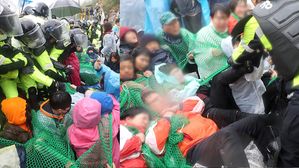 [영상] 사드 기지 공사 차량 22대 반입&hellip;경찰, 주민 강제 해산에 부상자 속출