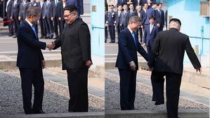 [남북회담 영상] "감동적" "용단" 군사분계선 위에서 두 정상이 나눈 첫 대화는? (자막)