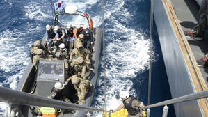 합참 "청해부대, 해적에 피랍 국민 3명 가나 테마항 호송"