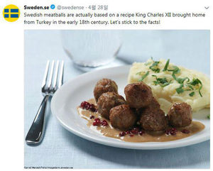 스웨덴 "미트볼, 사실은 터키가 원조" 뜬금없는 '고백'