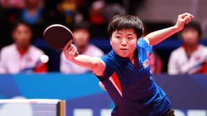 [슬라이드 포토] 여자 탁구, 27년 만의 '남북 단일팀'