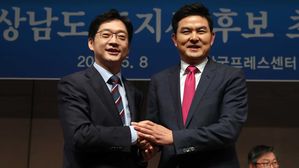 김경수·김태호, 첫 대면토론…'드루킹 vs 국정농단' 신경전