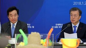 샌드백스 앞 문재인 대통령(사진=연합뉴스)