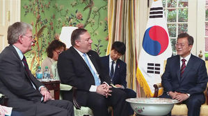 문 대통령, 폼페이오-볼턴 접견…"북미 회담 성공 당부"