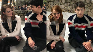 [SBS Star] EXO SEHUN Meets Emma Stone at a Fashion Show