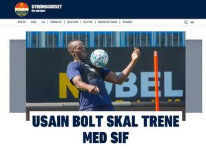 '축구광' 볼트, 노르웨이 스트룀스고세 입단 테스트