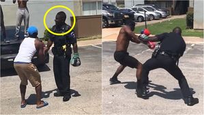 [영상pick] 뜻밖의 대결…소음 신고받고 출동했다가 10대 소년과 복싱한 경찰