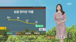 [날씨] 성큼 찾아온 한여름 더위&hellip;오존 농도 전국 '나쁨'