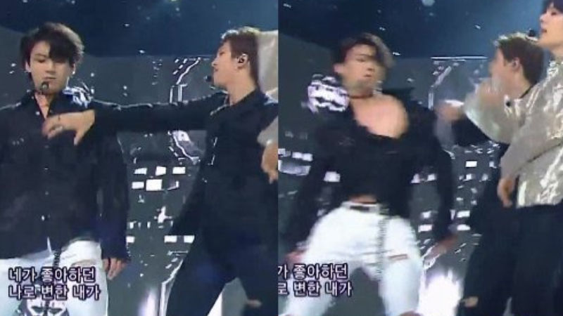 VIDEO: BTS RM Accidentally Unbuttons JUNGKOOK's Shirt on Stage