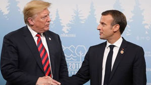 트럼프-마크롱 또 악수싸움…"마크롱이 '한방' 먹였다"