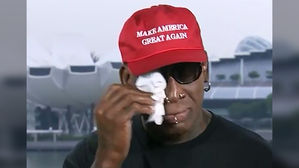 북받쳐 눈물 흘린 로드먼 "김정은, 방미 원해"