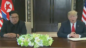 [풀영상] 북미정상, 역사적 합의 서명…"비핵화과정 매우 빨리 개시"