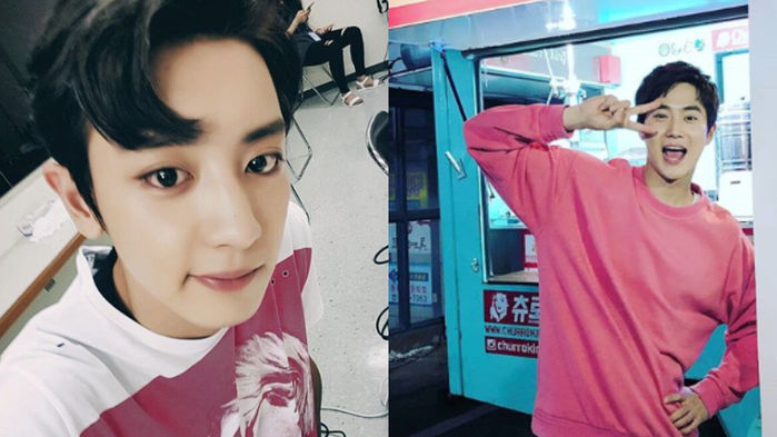 EXO SUHO Thanks CHANYEOL for Sending Him a Snack Truck