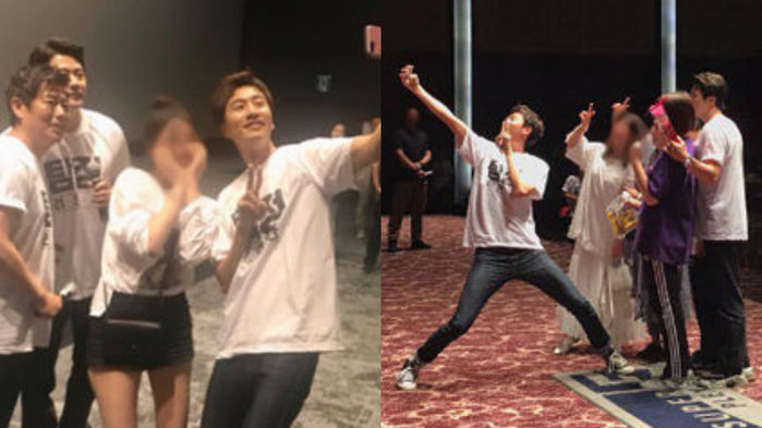 Lee Kwang Soo Considerately Bends His Knees Down for Fans!