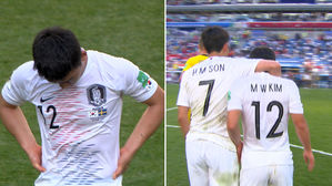 [영상pick] 스웨덴전 경기 종료 후 고개 떨군 김민우 챙긴 손흥민