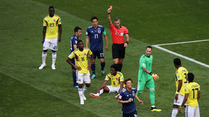 콜롬비아 산체스, 대회 1호 퇴장