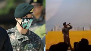 [SBS Star] TAEYANG Spotted Holding a Mini Concert in the Army!