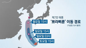 태풍 '쁘라삐룬' 내일 오후 제주 영향권&hellip;모레 영남 관통