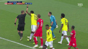 [영상][콜롬비아:잉글랜드] 과열된 경기&hellip;민감하게 반응하는 콜롬비아 선수들