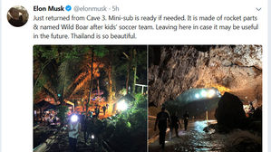 [뉴스pick] 정말 소형 잠수함 갖고 태국 동굴 구조현장 방문한 일론 머스크