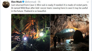 머스크, 태국 동굴 구조에 소형 잠수함 제공&hellip;당국 "사용 안 한다"