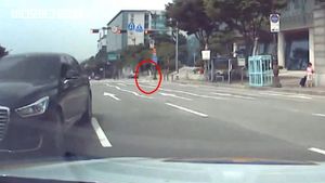 비탈길서 승용차 '스르륵'&hellip;고의 사고로 참사 막은 경찰