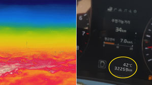 [제보컷] 최고 폭염 속 자동차 계기판에 찍힌 '42도'&hellip;5분 만에 1도 올라