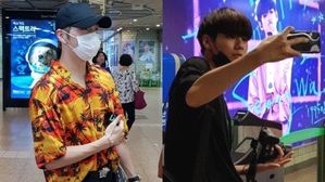 [SBS Star] Kang Daniel & Ong Seong Wu Spotted Checking Out 1 Year Anniversary Ads