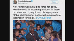 코피 아난 전 유엔 사무총장 별세&hellip;전 세계 애도 물결